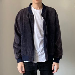 Vintage GAP Suede and Leather Dark Purple Jacket